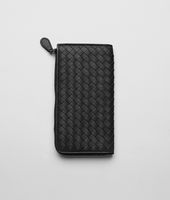 Bottega Veneta® Nero Intrecciato Nappa Zip Wallet Bottega Veneta® Nero Intrecciato Nappa Zip Wallet