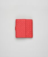 Bottega Veneta® New Red Intrecciato Nappa French Flap Wallet Bottega Veneta® New Red Intrecciato Nappa French Flap Wallet