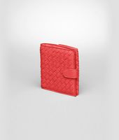 Bottega Veneta® New Red Intrecciato Nappa French Flap Wallet Bottega Veneta® New Red Intrecciato Nappa French Flap Wallet