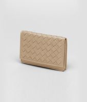 Bottega Veneta® Walnut Intrecciato Nappa Card Case Bottega Veneta® Walnut Intrecciato Nappa Card Case