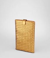 Bottega Veneta® Oro Bruciato Intrecciato Ayers Mini Ipad Case Bottega Veneta® Oro Bruciato Intrecciato Ayers Mini Ipad Case