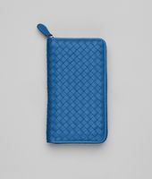 Bottega Veneta® Électrique Intrecciato Nappa Zip Around Wallet Bottega Veneta® Électrique Intrecciato Nappa Zip Around Wallet