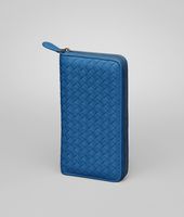 Bottega Veneta® Électrique Intrecciato Nappa Zip Around Wallet Bottega Veneta® Électrique Intrecciato Nappa Zip Around Wallet