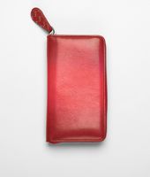 Bottega Veneta® Fraise New Red Madras Sfumato Zip Around Wallet Bottega Veneta® Fraise New Red Madras Sfumato Zip Around Wallet