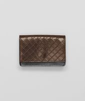 Bottega Veneta® Edoardo Nero Intreccio Scolpito Spazzolato Card Case Bottega Veneta® Edoardo Nero Intreccio Scolpito Spazzolato Card Case