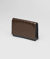 Bottega Veneta® Edoardo Nero Intreccio Scolpito Spazzolato Card Case Bottega Veneta® Edoardo Nero Intreccio Scolpito Spazzolato Card Case