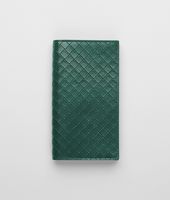 Bottega Veneta® Menthe Nero Intreccio Scolpito Spazzolato Continental Wallet Bottega Veneta® Menthe Nero Intreccio Scolpito Spazzolato Continental Wallet
