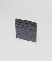 Bottega Veneta® Prusse Nero Intreccio Scolpito Spazzolato Card Case Bottega Veneta® Prusse Nero Intreccio Scolpito Spazzolato Card Case