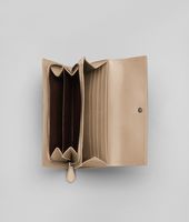Bottega Veneta® Walnut Intrecciato Nappa Continental Wallet Bottega Veneta® Walnut Intrecciato Nappa Continental Wallet