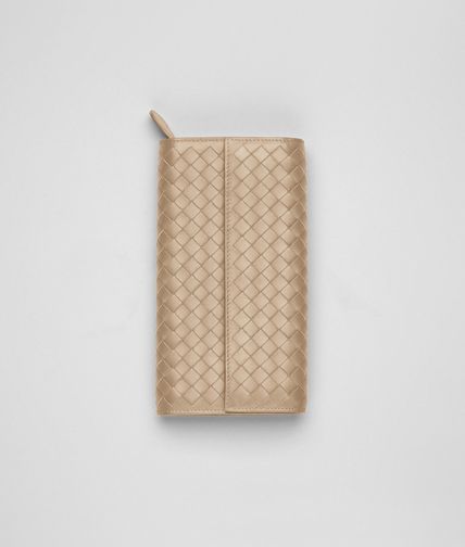 BOTTEGA VENETA - Continental Portemonnaie aus Nappaleder Intrecciato Walnut