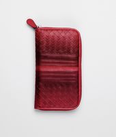 Bottega Veneta® Fraise Intreccio Match Fumé Zip Around Wallet Bottega Veneta® Fraise Intreccio Match Fumé Zip Around Wallet