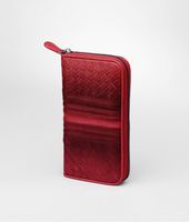 Bottega Veneta® Fraise Intreccio Match Fumé Zip Around Wallet Bottega Veneta® Fraise Intreccio Match Fumé Zip Around Wallet