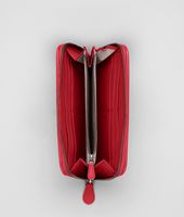 Bottega Veneta® Fraise Intrecciato Nappa Zip Around Wallet Bottega Veneta® Fraise Intrecciato Nappa Zip Around Wallet