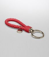 Bottega Veneta® Fraise Intrecciato Nappa Key Ring Bottega Veneta® Fraise Intrecciato Nappa Key Ring