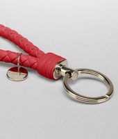 Bottega Veneta® Fraise Intrecciato Nappa Key Ring Bottega Veneta® Fraise Intrecciato Nappa Key Ring