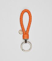Bottega Veneta® Tangerine Intrecciato Nappa Key Ring Bottega Veneta® Tangerine Intrecciato Nappa Key Ring