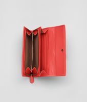 Bottega Veneta® New Red Intrecciato Ayers Nappa Continental Wallet Bottega Veneta® New Red Intrecciato Ayers Nappa Continental Wallet