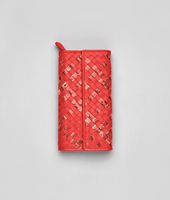 Bottega Veneta® New Red Intrecciato Ayers Nappa Continental Wallet Bottega Veneta® New Red Intrecciato Ayers Nappa Continental Wallet