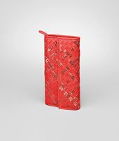 Bottega Veneta® New Red Intrecciato Ayers Nappa Continental Wallet Bottega Veneta® New Red Intrecciato Ayers Nappa Continental Wallet