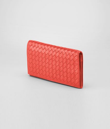 BOTTEGA VENETA - New Red Intrecciato VN Continental Wallet