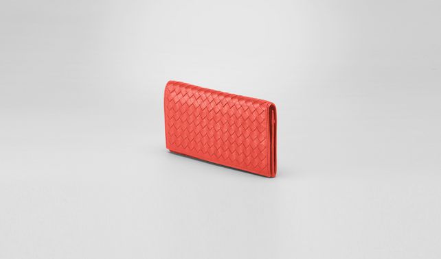 BOTTEGA VENETA - New Red Intrecciato VN Continental Wallet