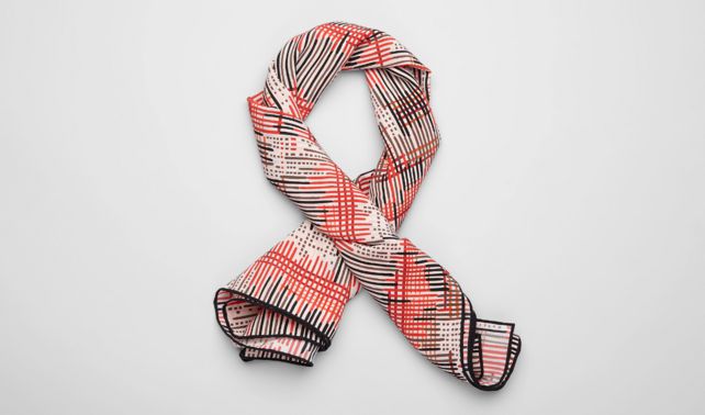 BOTTEGA VENETA - Rose Red Silk Scarf