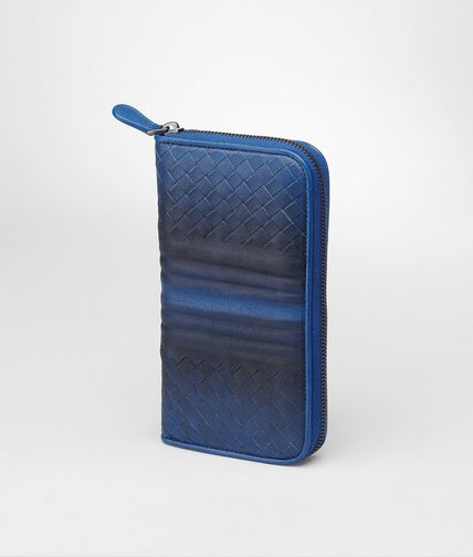 BOTTEGA VENETA - Électrique Intreccio Match Fumé Zip Around Wallet