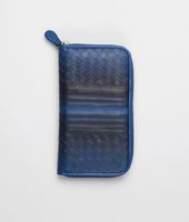 Bottega Veneta® Électrique Intreccio Match Fumé Zip Around Wallet Bottega Veneta® Électrique Intreccio Match Fumé Zip Around Wallet