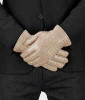 Bottega Veneta® Walnut Intrecciato Nappa Gloves Bottega Veneta® Walnut Intrecciato Nappa Gloves