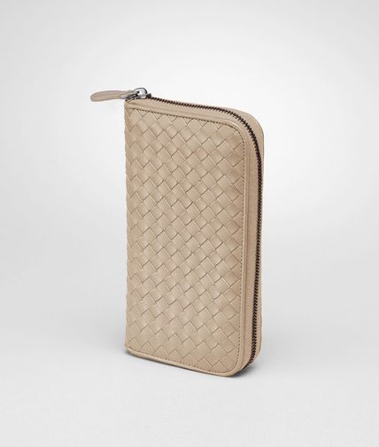 BOTTEGA VENETA - Walnut Intrecciato VN Zip Around Wallet