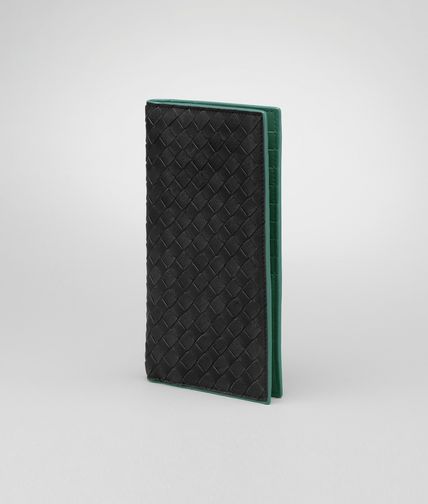 BOTTEGA VENETA - Nero Menthe Intrecciato Washed Vintage Continental Wallet
