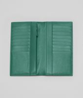 Bottega Veneta® Nero Menthe Intrecciato Washed Vintage Continental Wallet Bottega Veneta® Nero Menthe Intrecciato Washed Vintage Continental Wallet