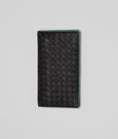 Bottega Veneta® Nero Menthe Intrecciato Washed Vintage Continental Wallet Bottega Veneta® Nero Menthe Intrecciato Washed Vintage Continental Wallet