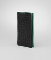 Bottega Veneta® Nero Menthe Intrecciato Washed Vintage Continental Wallet Bottega Veneta® Nero Menthe Intrecciato Washed Vintage Continental Wallet