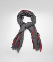 Bottega Veneta® Anthracite Red Cashmere Silk Scarf Bottega Veneta® Anthracite Red Cashmere Silk Scarf