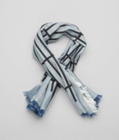Bottega Veneta® Nile Black Cotton Scarf Bottega Veneta® Nile Black Cotton Scarf