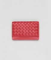 Bottega Veneta® Fraise Intrecciato Nappa Card Case Bottega Veneta® Fraise Intrecciato Nappa Card Case