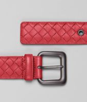 Bottega Veneta® Gürtel aus Nappaleder Intrecciato Fraise Bottega Veneta® Gürtel aus Nappaleder Intrecciato Fraise