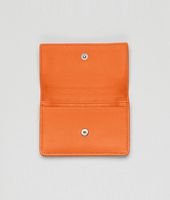 Bottega Veneta® Kartenetui aus Nappaleder Intrecciato Tangerine Bottega Veneta® Kartenetui aus Nappaleder Intrecciato Tangerine