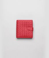 Bottega Veneta® Fraise Intrecciato Nappa French Flap Wallet Bottega Veneta® Fraise Intrecciato Nappa French Flap Wallet