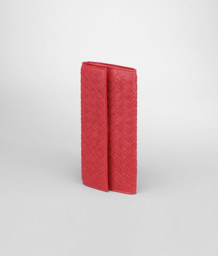 BOTTEGA VENETA - Fraise Intrecciato Washed Lambskin Continental Wallet
