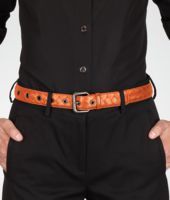 Bottega Veneta® Tangerine Intrecciato Nappa Belt Bottega Veneta® Tangerine Intrecciato Nappa Belt