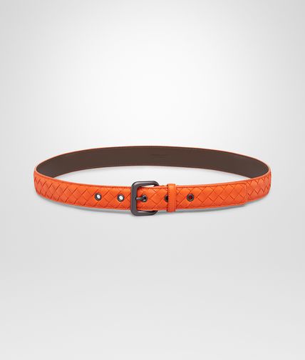 BOTTEGA VENETA - Gürtel aus Nappaleder Intrecciato Tangerine