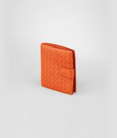 Bottega Veneta® Tangerine Intrecciato Nappa French Flap Wallet Bottega Veneta® Tangerine Intrecciato Nappa French Flap Wallet