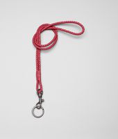 Bottega Veneta® Fraise Intrecciato Nappa Key Ring Bottega Veneta® Fraise Intrecciato Nappa Key Ring