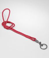 Bottega Veneta® Fraise Intrecciato Nappa Key Ring Bottega Veneta® Fraise Intrecciato Nappa Key Ring