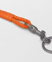 Bottega Veneta® Tangerine Intrecciato Nappa Key Ring Bottega Veneta® Tangerine Intrecciato Nappa Key Ring