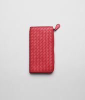 Bottega Veneta® Fraise Intrecciato Nappa Zip Wallet Bottega Veneta® Fraise Intrecciato Nappa Zip Wallet