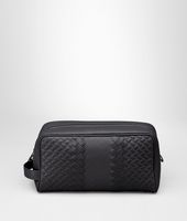 Bottega Veneta® Nero Intreccio Imperatore Toiletry Case Bottega Veneta® Nero Intreccio Imperatore Toiletry Case