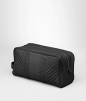 Bottega Veneta® Nero Intreccio Imperatore Toiletry Case Bottega Veneta® Nero Intreccio Imperatore Toiletry Case